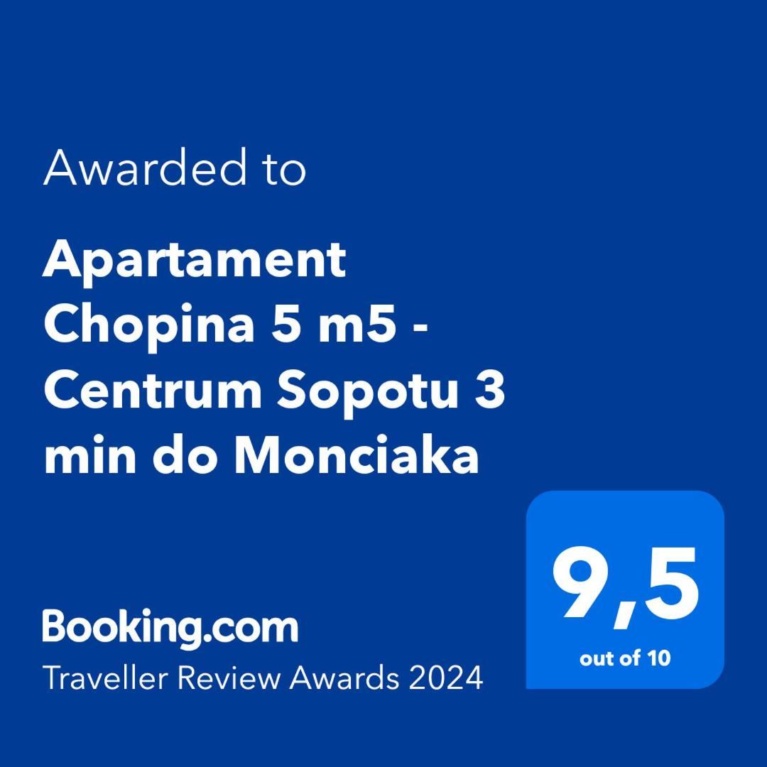 Apartament Chopina 5 M5 - Centrum Sopotu 3 Min Do Monciaka Екстериор снимка